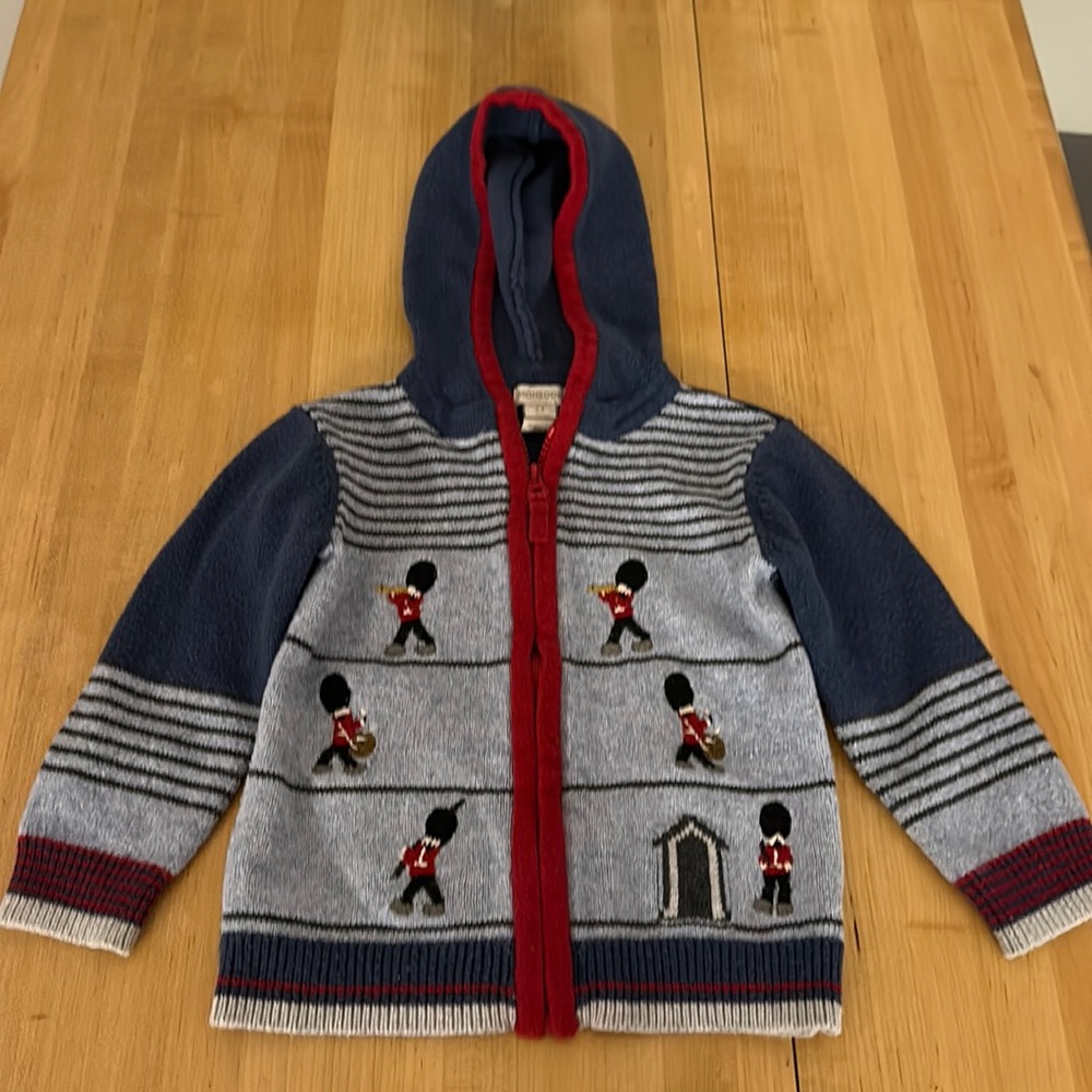 Monsoon zippered hooded sweater
